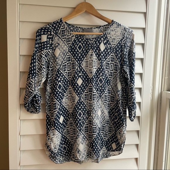 Blue and White Half-Sleeved Vero Moda Too - Picture 1 of 5